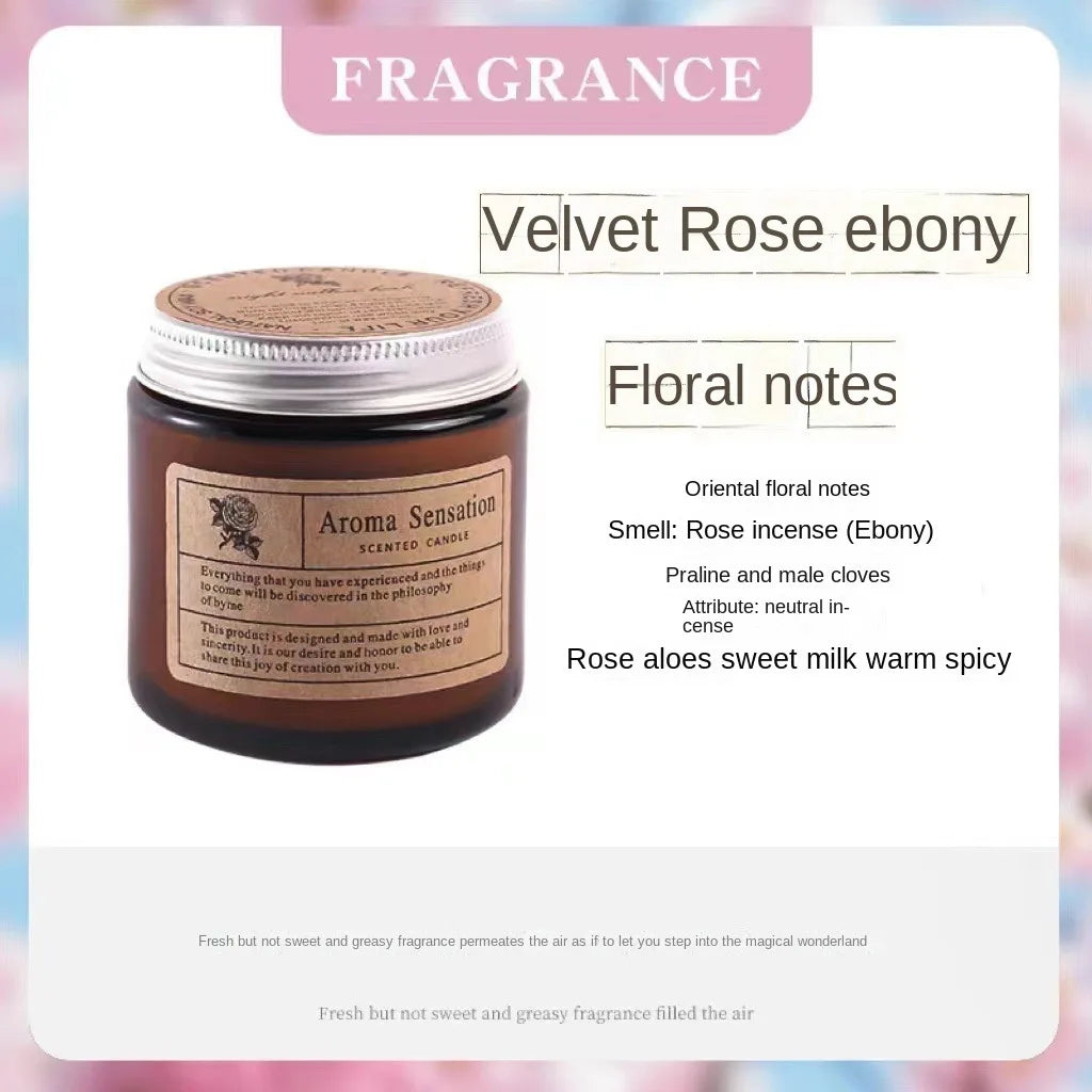 Bougie Parfumée aux Huiles Essentielles – Cire de Soja Naturelle (Sans Fumée)