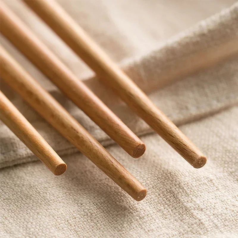 Baguettes en Bois Naturel – Extra Longues & Antidérapantes | Bois de Hêtre Poli pour Cuisine Éco-Responsable