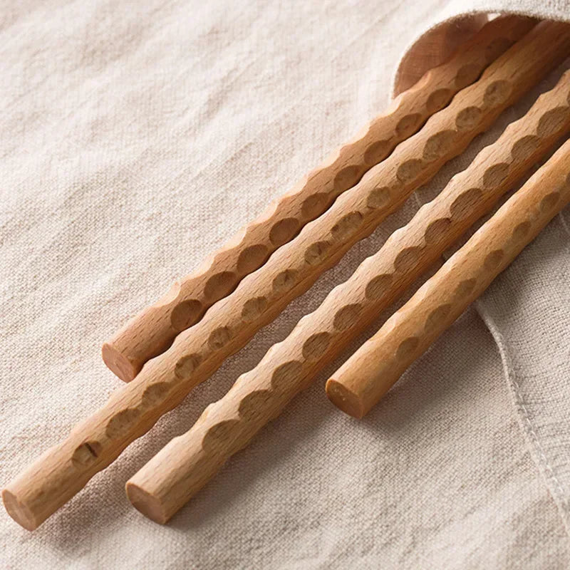 Baguettes en Bois Naturel – Extra Longues & Antidérapantes | Bois de Hêtre Poli pour Cuisine Éco-Responsable