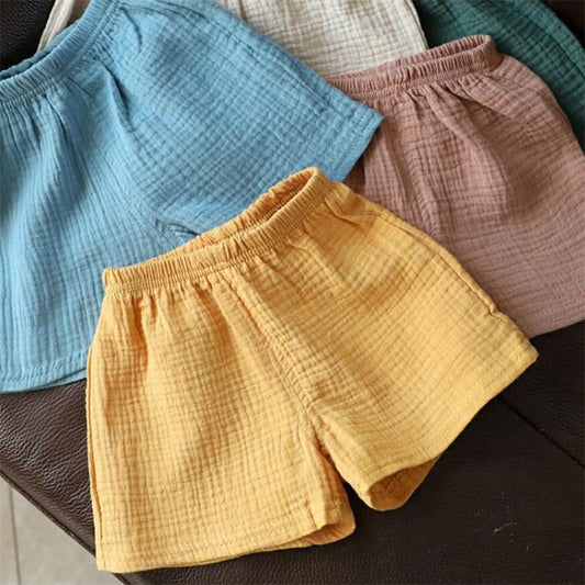 👶 Shorts d’Été Bébé Unisexe – Lin & Coton Naturel